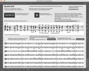 Black Out Software for Alexander Schubert