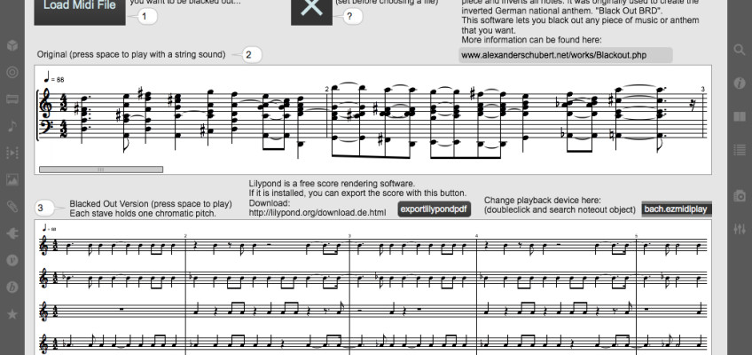 Black Out Software for Alexander Schubert